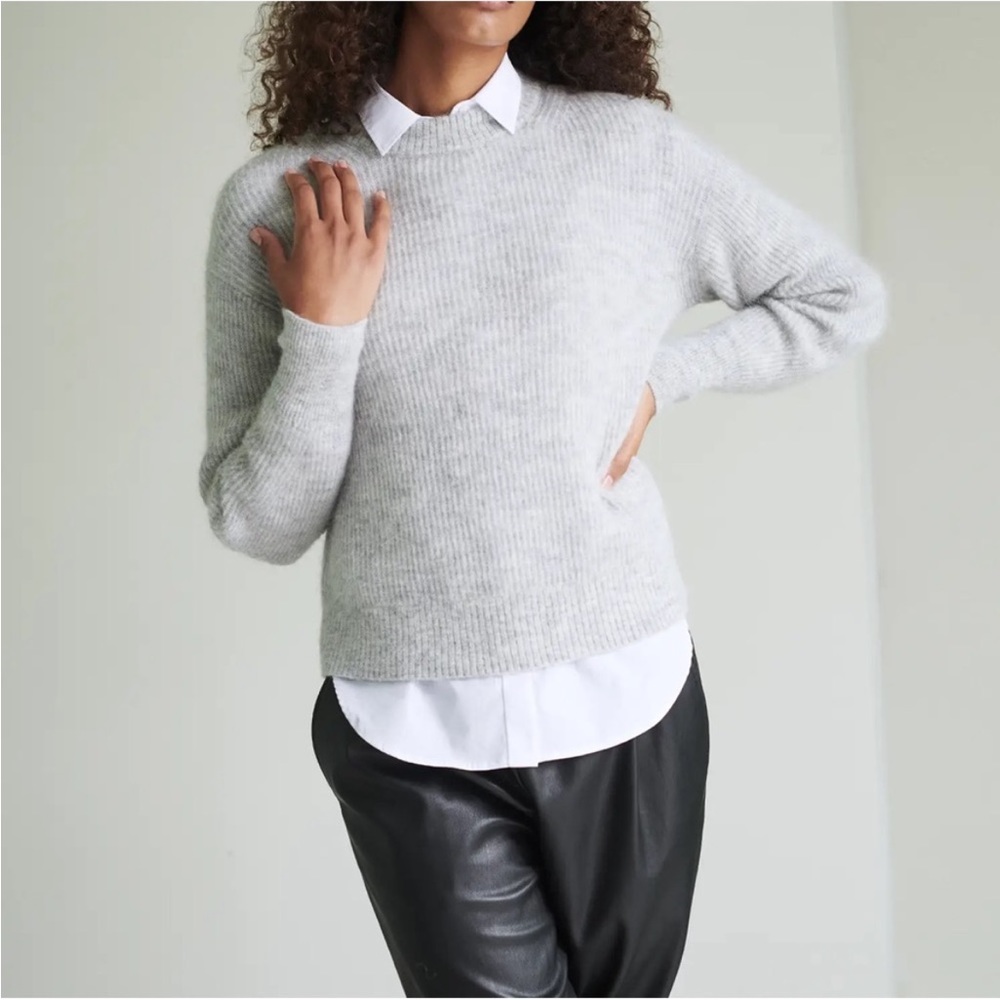 Quince Baby Alpaca-Wool Crew Neck Sweater